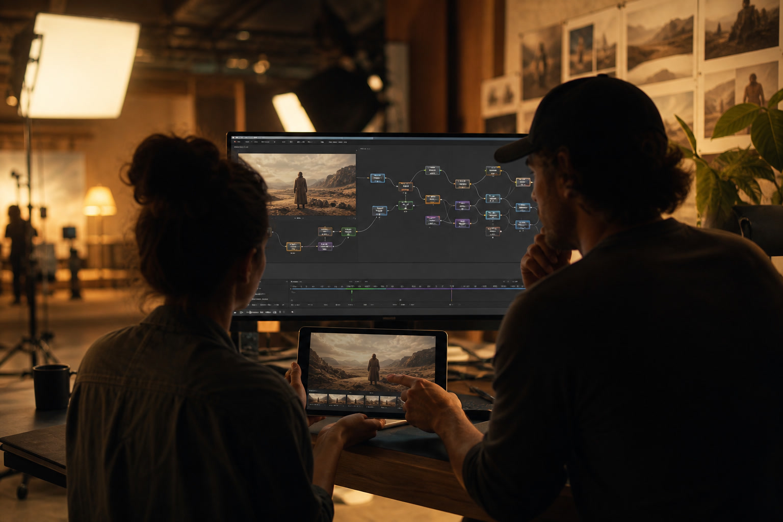 A production desk where the next shot waits for approval