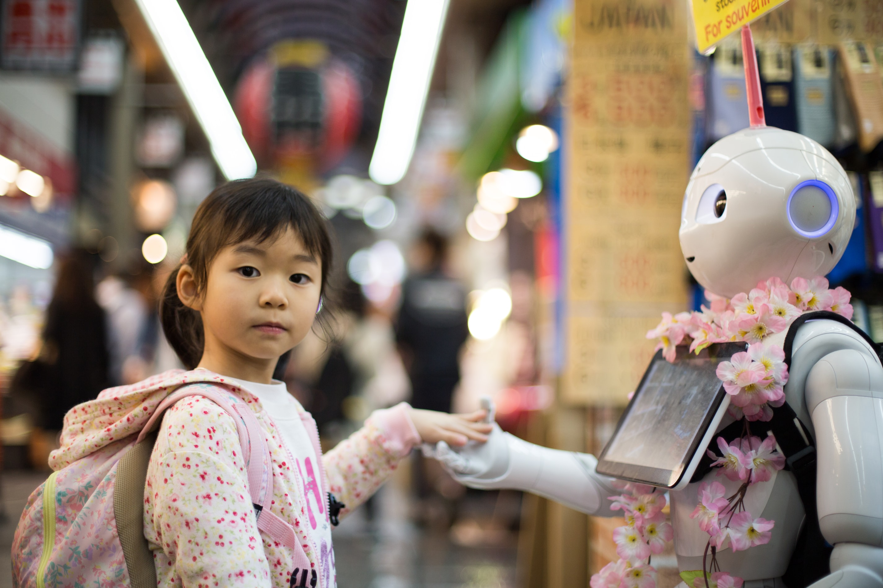 Image of girl and robot