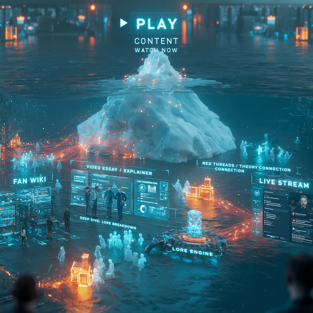 Lore as an iceberg: the visible show sits atop a vast submerged world fans love to explore